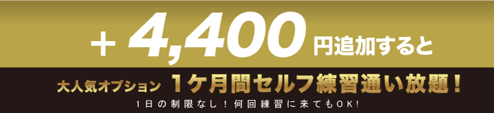 大人気オプション１ヶ月セルフ練習通い放題（オルタイムゴルフ 名古屋市港区 インドアゴルフスクール）