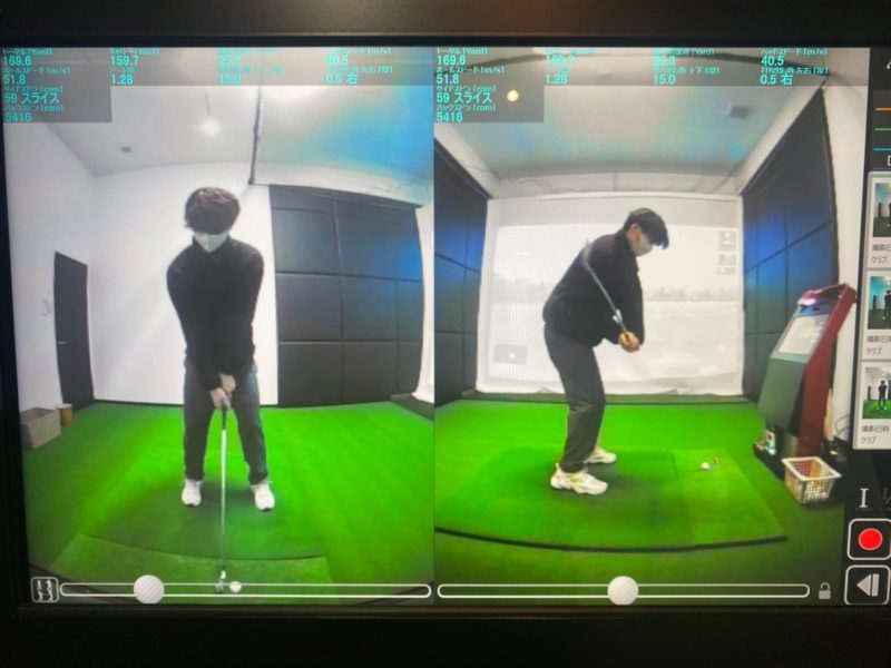 ショットを撮影して自分の動きを客観視する